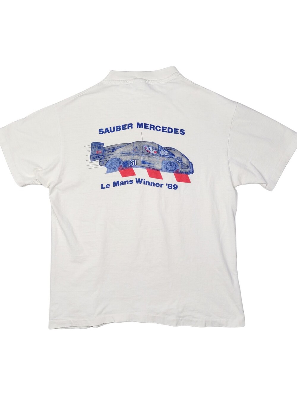Vintage 1989 Sauber Mercedes Le Mans 24 Hours Race Winner T Shirt Sz M USA Made